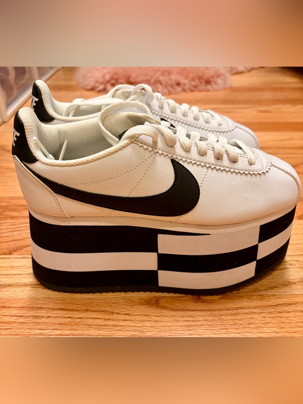 RARE Comme des Garçons x Nike Cortez Platform Sneakers - CDG Collab